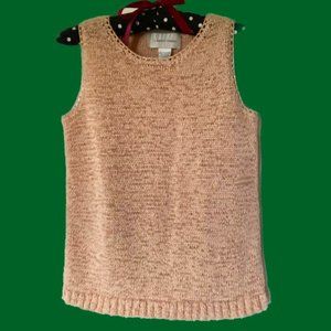 Tan sweater vest / sleeveless shirt (Size Small)